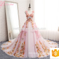 China Manufacturer Pink Puffy Wedding Dress Rhinestones Beaded Ball Gown For Sale